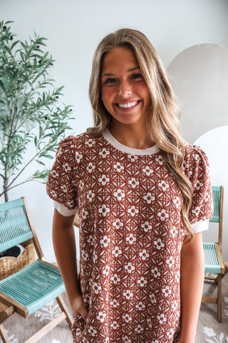 Polished & Pretty Floral Mini • Rust