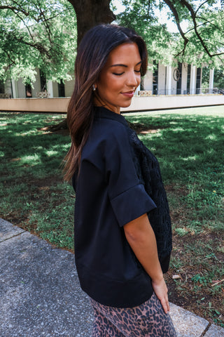 For once in my life • black crochet top