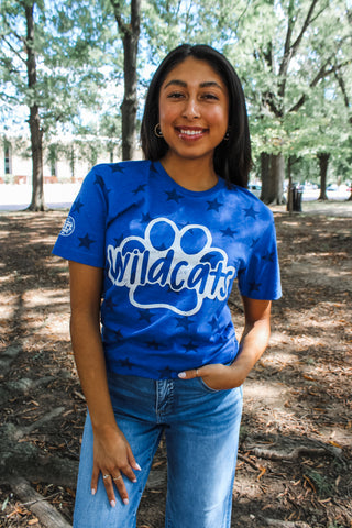 Starstruck Wildcats Graphic Tee • Heather Blue
