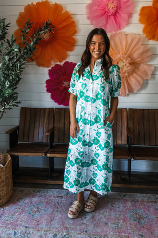 Bud & Bloom Eyelet Midi Green The Dirt Road (TDR) Bud & Bloom Eyelet Midi Green The Dirt Road (TDR)