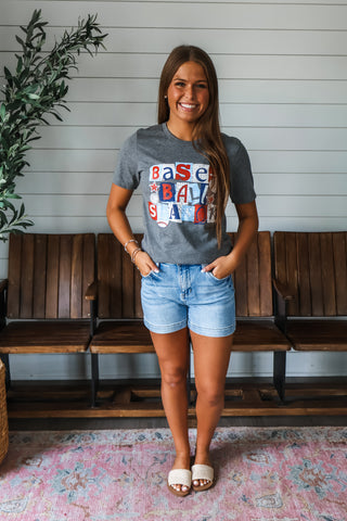 Baseball graphic ~magazine letters • grey