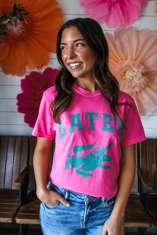Later Gator Graphic Tee • Pink