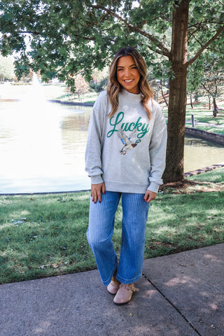 Lucky Duck Pullover • Heather Grey