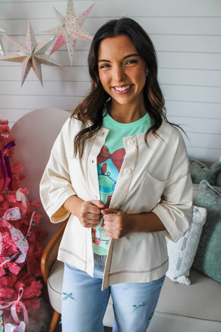 Most Wonderful Time Cardigan Top • Cream