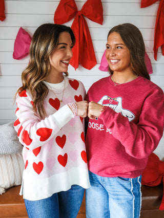 Goose Bumps Graphic Sweatshirt • Heather Red