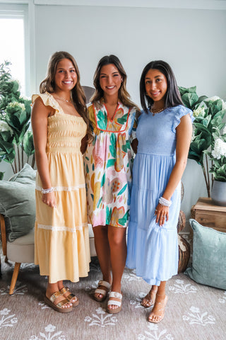 Beautiful Bliss Ruffle Midi • Powder Blue