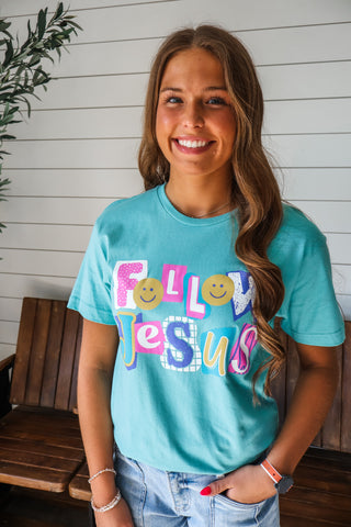 Follow Jesus Graphic Tee • Teal