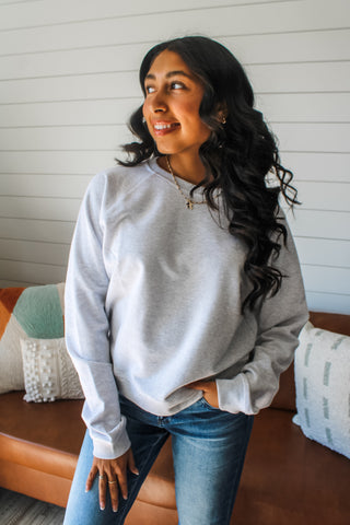 Essential Crewneck Pullover • Heather Grey