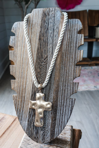 Sloan • rope cross necklace