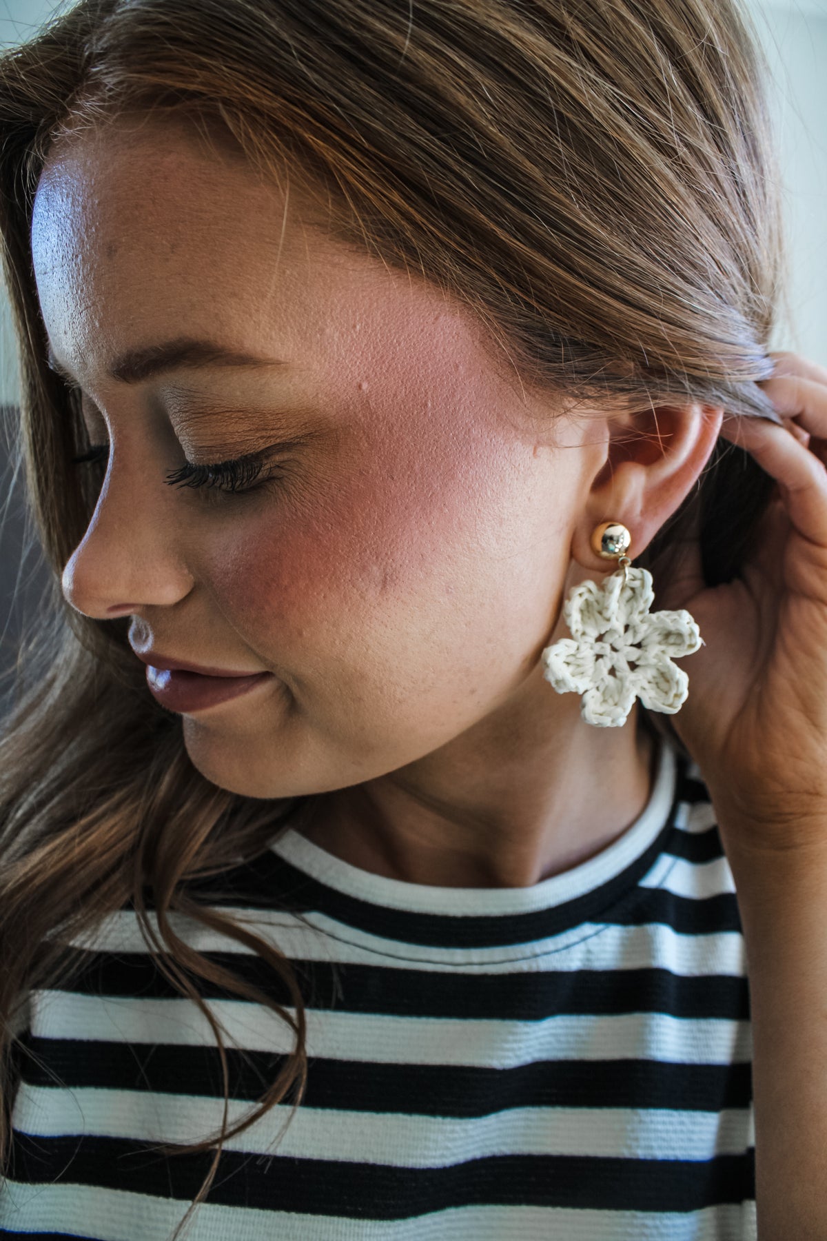 Happiness Blooms Earrings • Cream - FINAL SALE