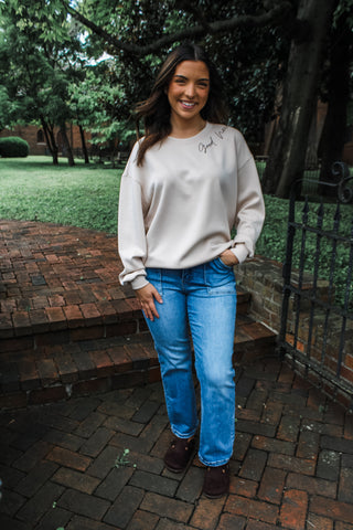 Good news pullover • Jesus saves • cream - FINAL SALE