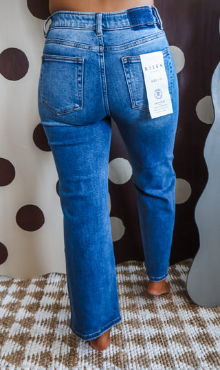 Noah Ankle Crop Wide Leg | Tummy Control • Medium Wash