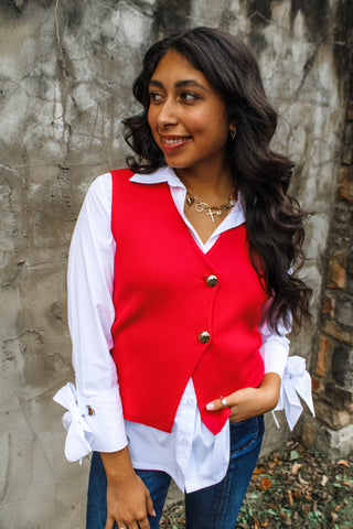 Very Special Christmas Sweater Vest • Red