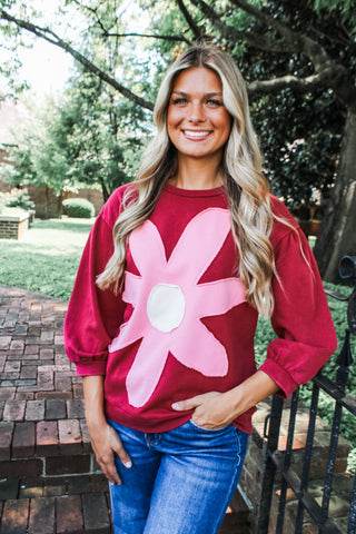 First things First • cranberry floral - FINAL SALE