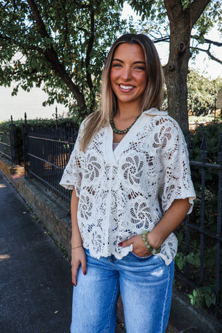 Dreamcatcher Crochet Top • Cream