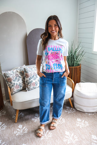 He Called Me To Fish Graphic Tee • Silver