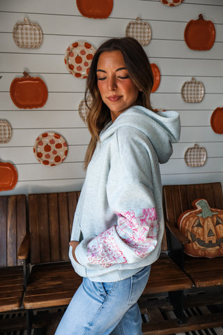 Sweet Harvest Patchwork Hoodie • Pink