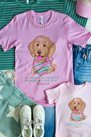 A Sweet Friendship Refreshes The Soul Graphic Tee • Pink