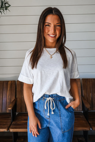 Modern Staple Slub Tee • White - FINAL SALE