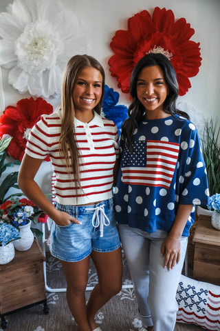 Let Freedom Ring • Navy/ White Dot
