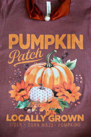 Pumpkin Patch Graphic Tee • Heather Wine