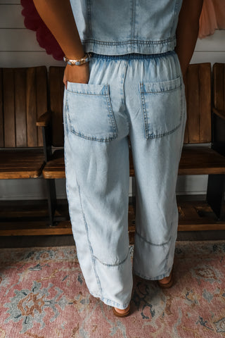 Weekender Denim Pant Set • Light Wash