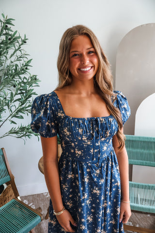 Darling Dreams Floral Midi • Navy