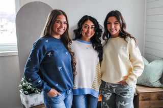 Better Days Bow Pullover • Navy