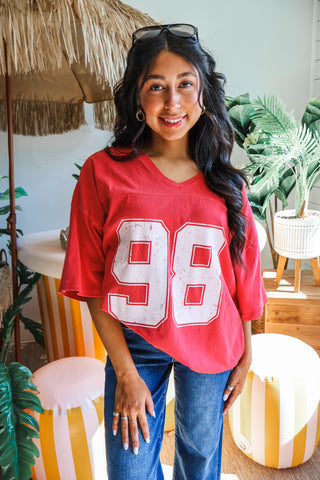 Endgame Oversized Jersey Tee • Red