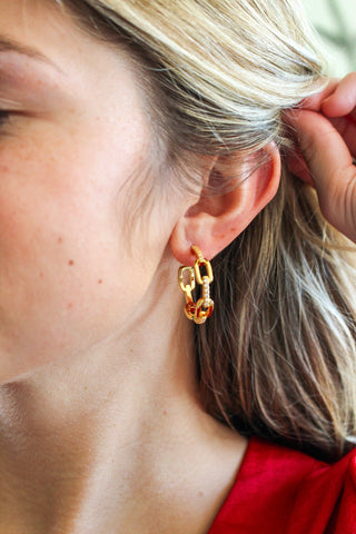 Toast To You Hoop Earrings • Gold