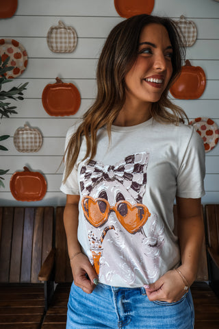 Sips In Season Ghoul Graphic Tee • Taupe