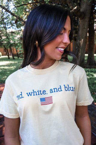 Red, White & Blue Graphic Tee • Lemon