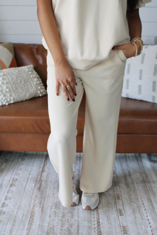 Simple Luxury Scuba Pants • Cream - FINAL SALE