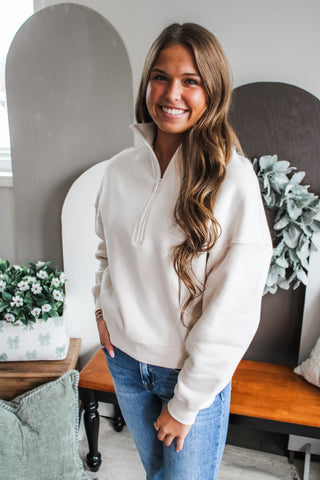 Refresh & Reset Half Zip • Ivory