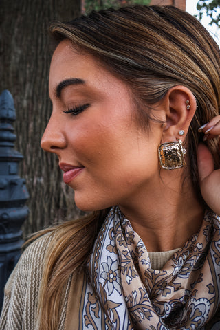 Bold Elegance Earrings • Gold