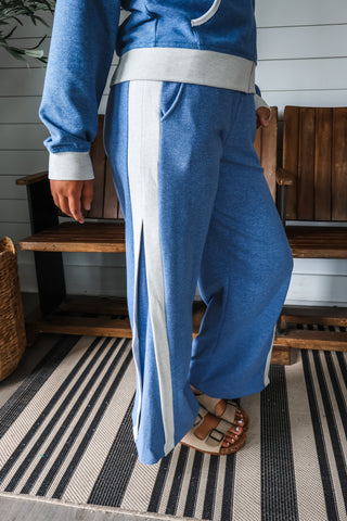 On Cloud Nine Pant Set • Heather Blue