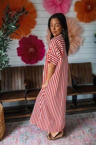 Striped Sensation Midi • Red