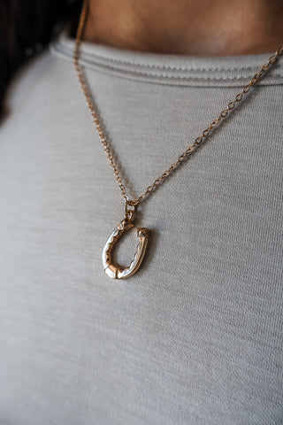 Lots Of Luck Horseshoe Necklace • Gold