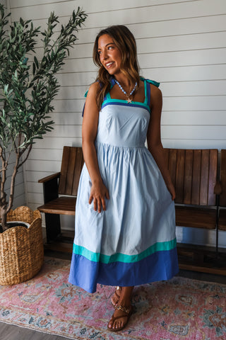 Pretty Palette Bow Strap Midi • Blue