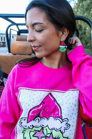 Means A Little Bit More Earrings • Green