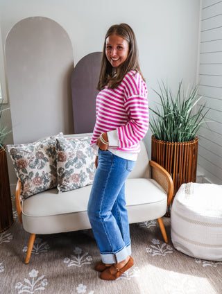 Changing Currents Striped Top • Orchid