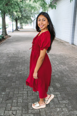 Special celebration dress • dark crimson - FINAL SALE