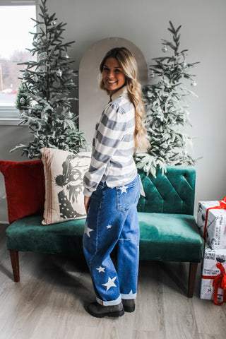 A Striped Staple • Heather Grey