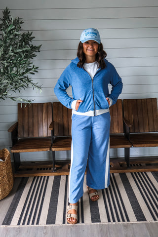 On Cloud Nine Pant Set • Heather Blue