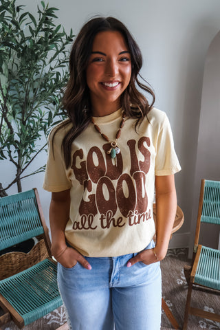 God Is Good All The Time Graphic Tee • Butter Yellow
