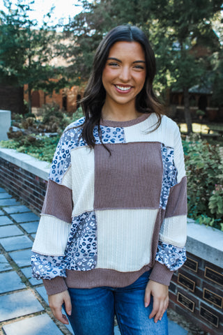 Dash Of Leopard Colorblock • Mocha