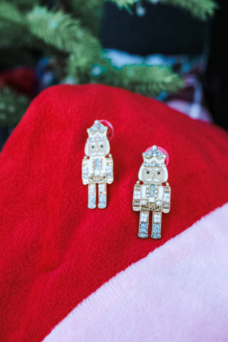 Nutcracker Prince Earrings • Gold