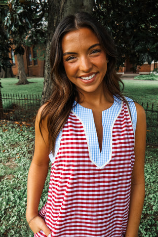 Backyard Barbecues Pocket Dress • Red Gingham