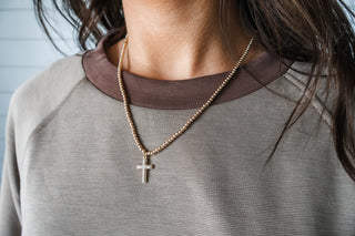 Inner Sparkle Cross Necklace • Gold