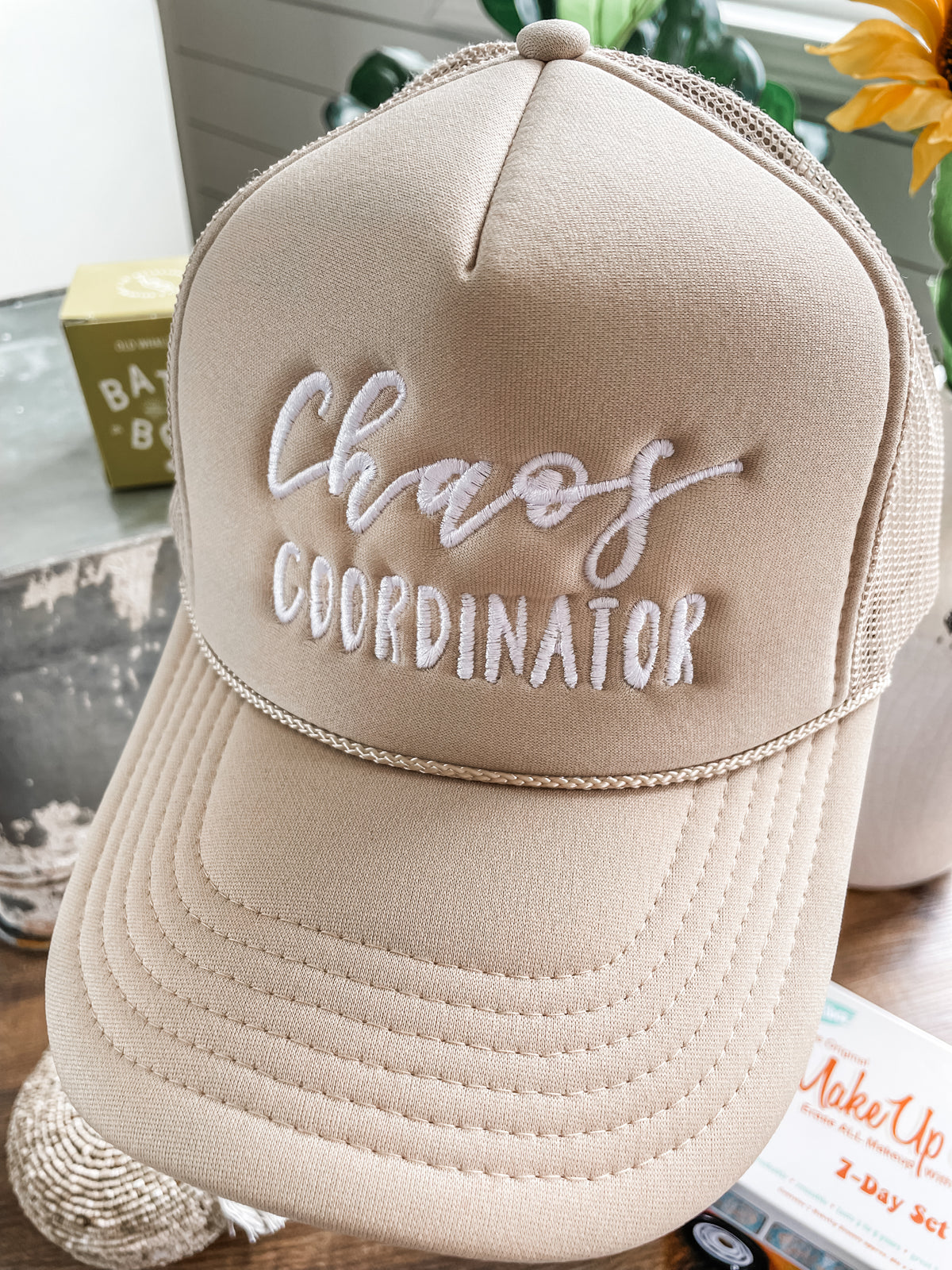 Chaos Coordinator Trucker Hat • Beige